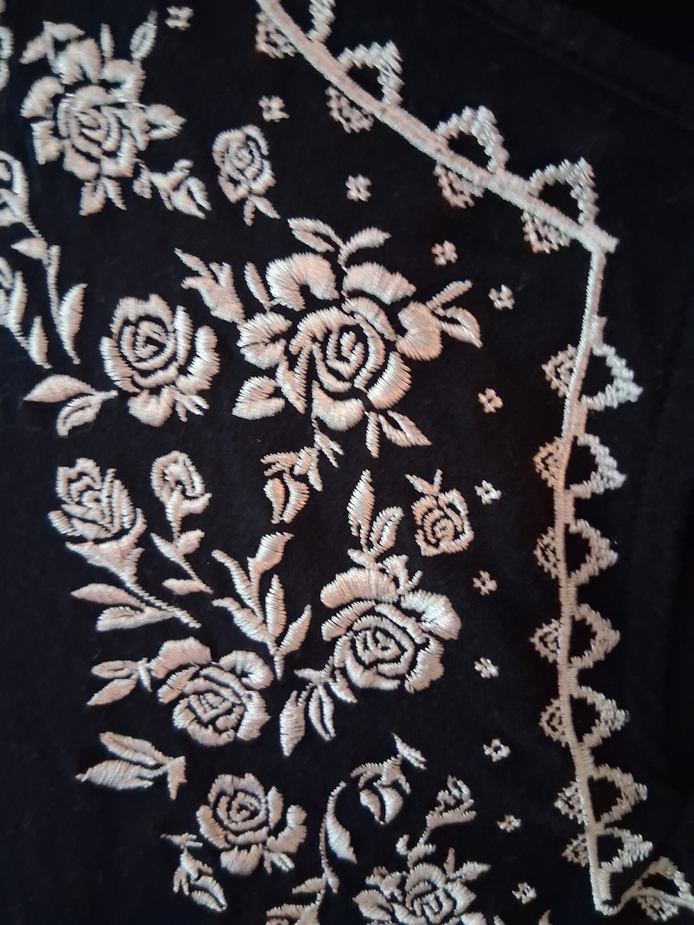 Style & Co. Black Embroidered Mini Dress Cottagecore Sundress - Picture 7 of 10